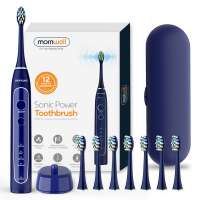 Mornwell Powerful Sonic Vibrating Toothbrush Inductive Charging Electric Toothbrush with 8 Dupont Replacement Heads Travel Case